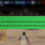 NBA Live Mobile Live Event Prizes: Achievement milestones, Exclusive content, Bonus packs