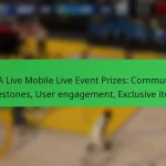 NBA Live Mobile Live Event Prizes: Community milestones, User engagement, Exclusive items