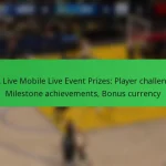 NBA Live Mobile Live Event Prizes: Player challenges, Milestone achievements, Bonus currency