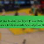 NBA Live Mobile Live Event Prizes: Referral bonuses, Invite rewards, Special promotions