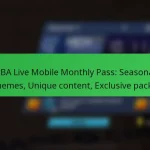 NBA Live Mobile Monthly Pass: Seasonal themes, Unique content, Exclusive packs