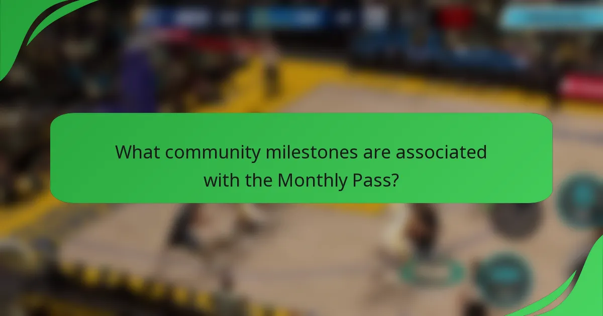 What community milestones are associated with the Monthly Pass?