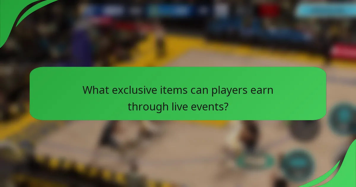 What exclusive items can players earn through live events?