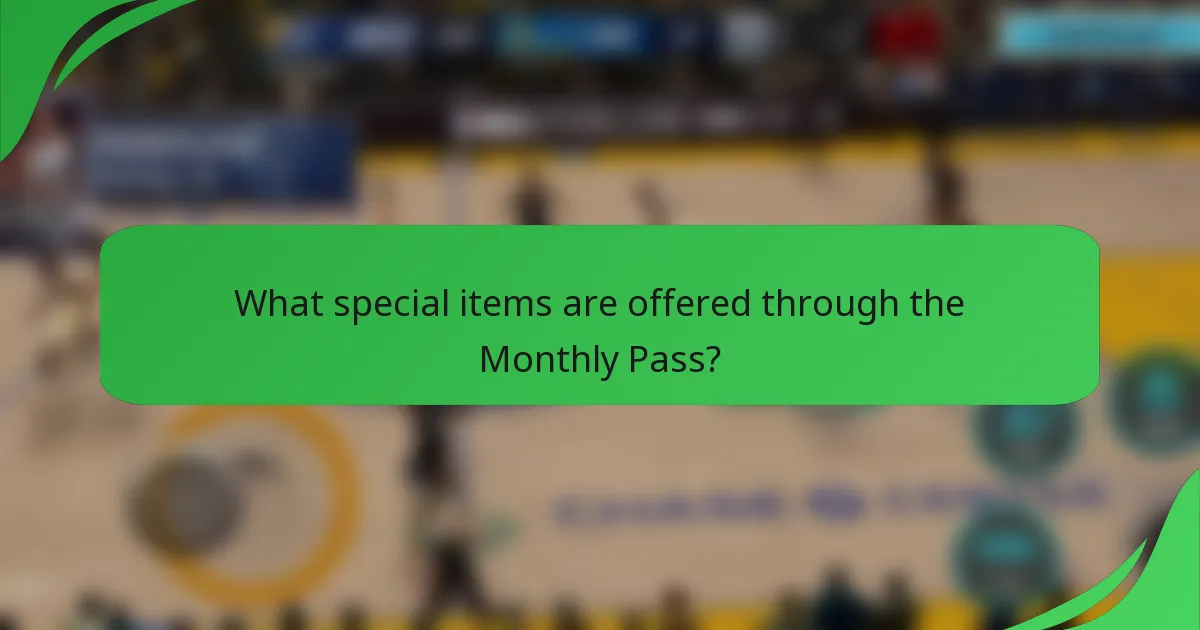 What special items are offered through the Monthly Pass?