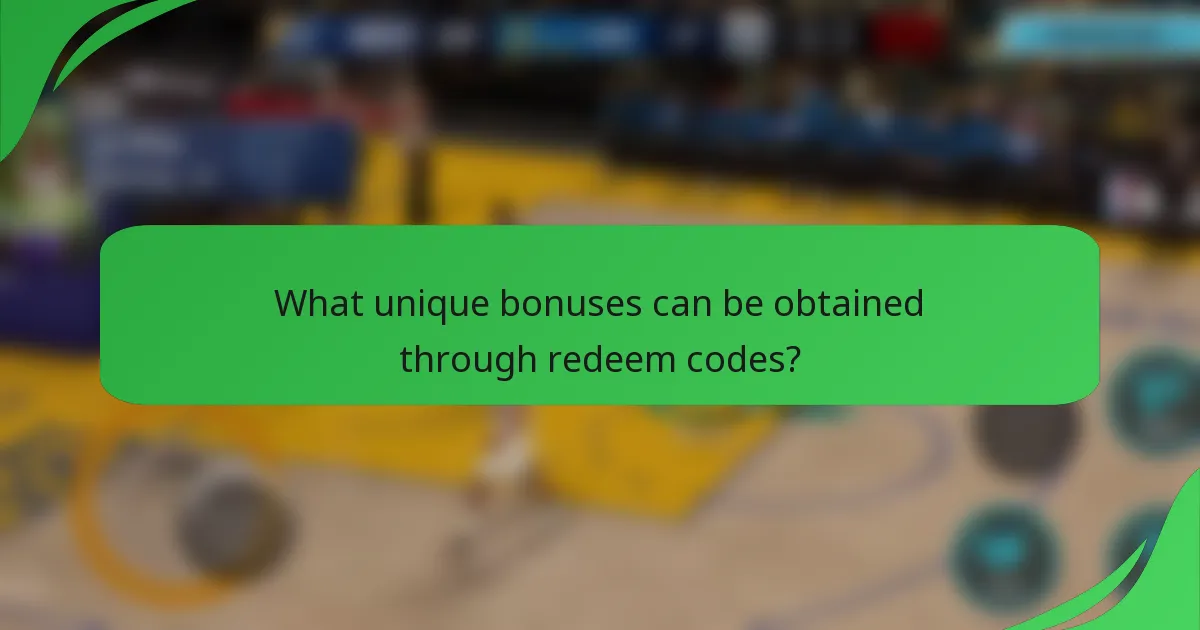What unique bonuses can be obtained through redeem codes?